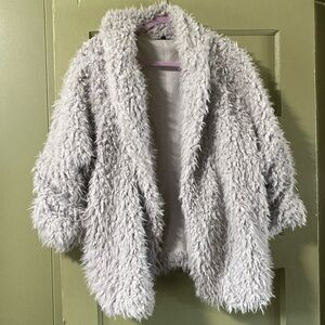Express grey fuzzy jacket size medium
